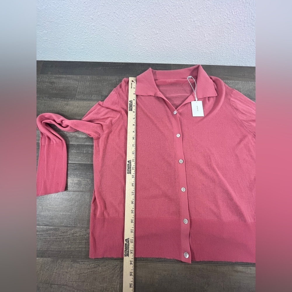 Vince Pink Cotton Cardigan - Picture 6 of 10